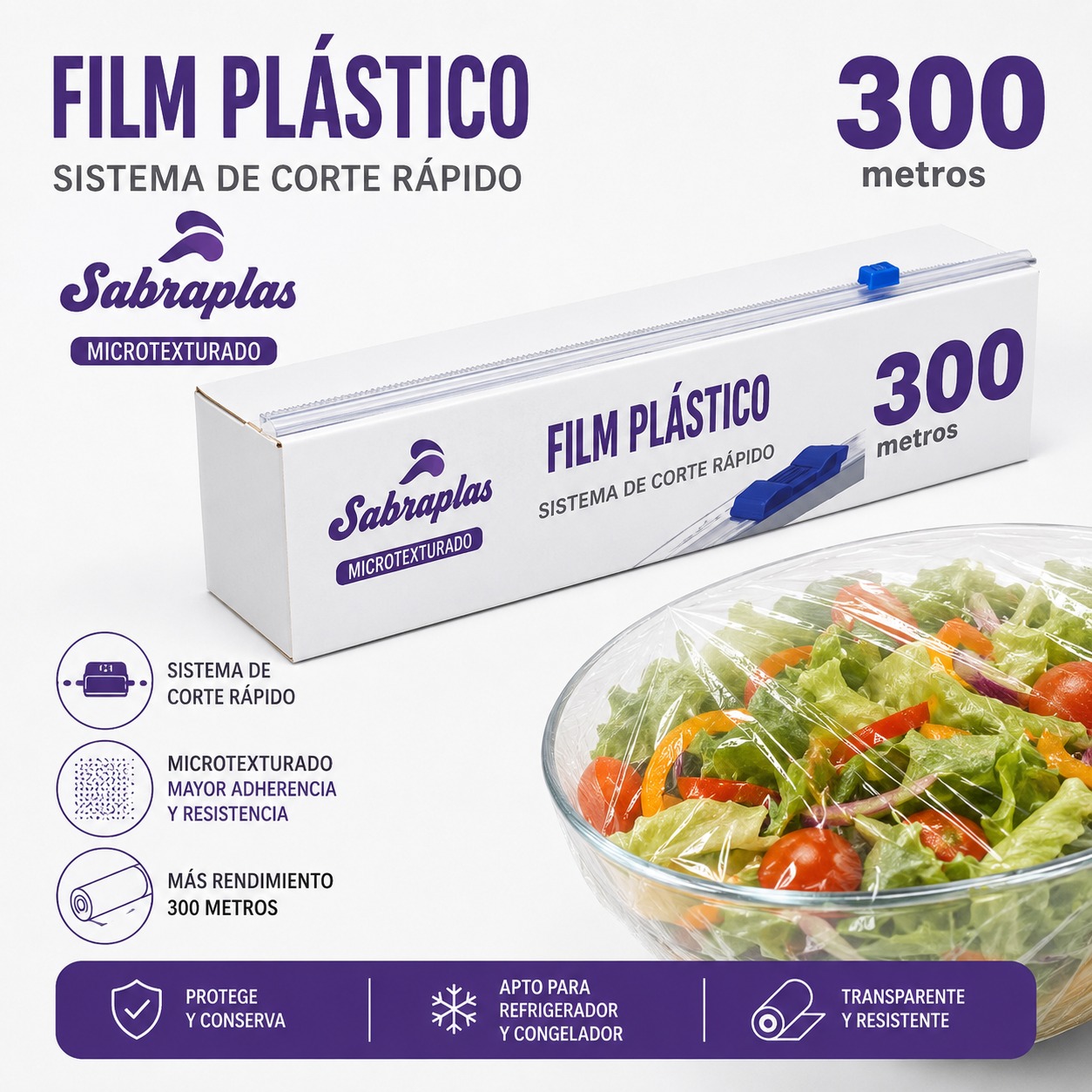 Film plástico 300 metros